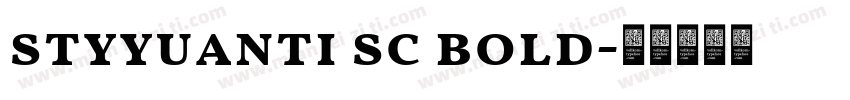 styyuanti sc bold字体转换